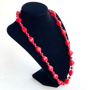 Red Beaded Vintage Necklace
